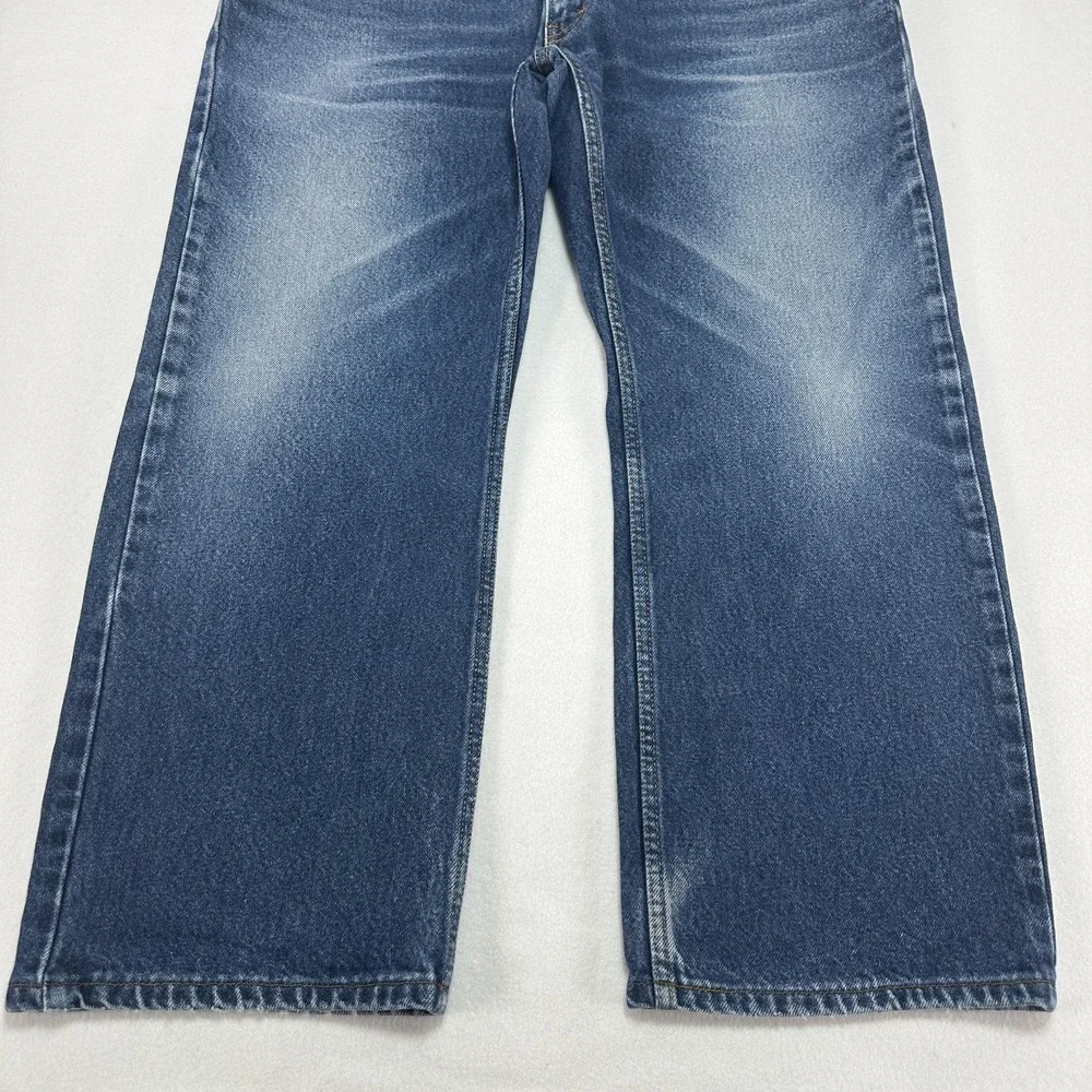 Levi's 505 Jeans Mens 40x29 Blue Regular Straight Denim Medium Wash Fade Wallet